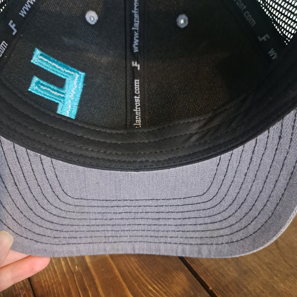 Lane Frost Black,gray, And Teal Mesh Hat - Picture 5 of 5